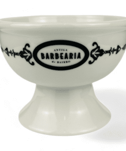 Antiga Barbearia de Bairro Rasierschale aus Porzellan weiß/schwarz B 9cm x H 6,5cm, Shaving Bowl, Mug