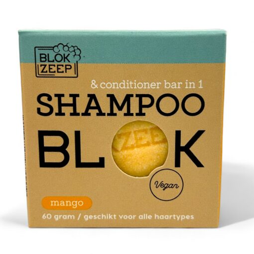 Blokzeep Shampoo und Conditioner Mango 60g, festes Shampoo