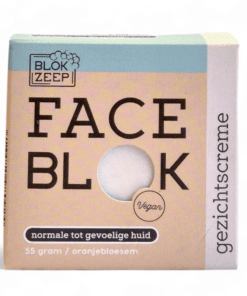 Blokzeep Gesichtscreme für normale & empfindliche Haut 55g, Feste Creme, Orangenblütenduft