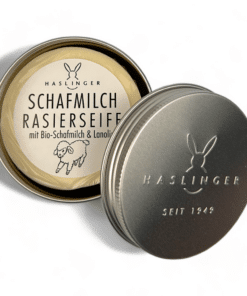 Haslinger Rasierseife Schafmilch 60g, In der Dose