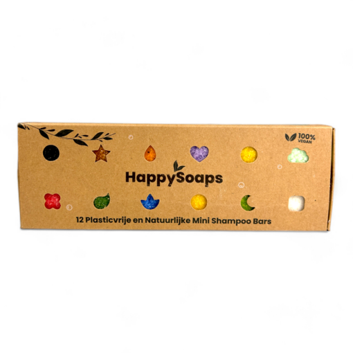 HappySoaps Mini Shampoo Bars 120g, 12x 10g