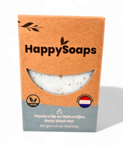 HappySoaps Body Wash Bar Bergamotte und Weihrauch 100g, feste Seife