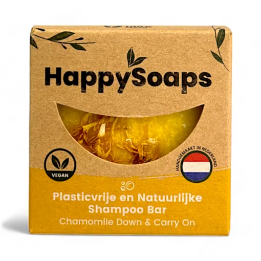 HappySoaps Shampoo Bar Chamomile Down & Carry On 70g, festes Shampoo