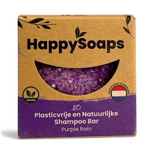 HappySoaps Shampoo Bar Purple Rain 70g, festes Shampoo