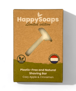 HappySoaps Happy Shaving Bar Cozy Apple & Cinnamon 80g, Limited Edition