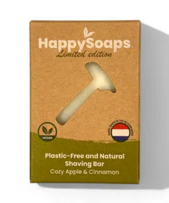 HappySoaps Happy Shaving Bar Cozy Apple & Cinnamon 80g, Limited Edition