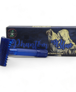 Phoenix Artisan Accoutrements Phantom Blue Double Slant Safety Razor, Offener Kamm, Double Edge2